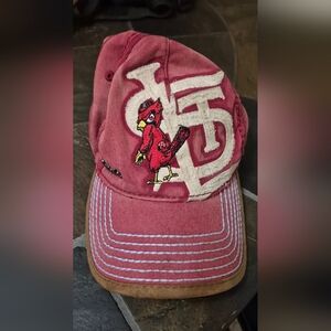 Retro Style Red Baseball Cap with Cardinals Logo